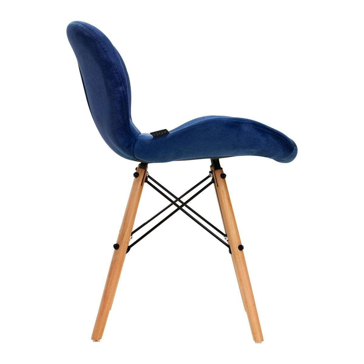 4Rico Scandinavian office and waiting room chair QS-186, blue velvet 1 4Rico Scandinavian office and waiting room chair QS-186, blue velvet 1