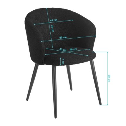 4RICO ASOLA waiting and living room chair, black color 7 4RICO ASOLA waiting and living room chair, black color 7