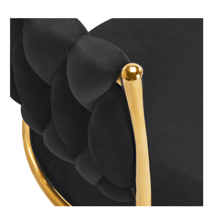 4Rico beauty salon chair with wheels QS-GW01G, black velvet 4 4Rico beauty salon chair with wheels QS-GW01G, black velvet 4