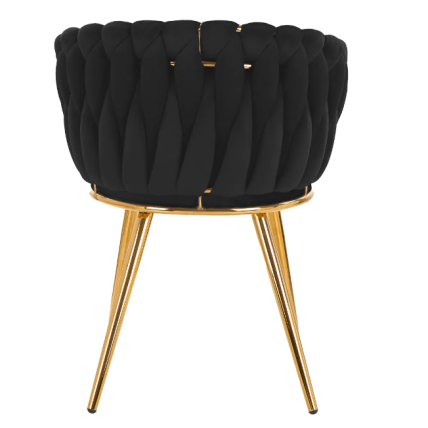 4Rico beauty salon waiting chair QS-GW06G, black velvet 2