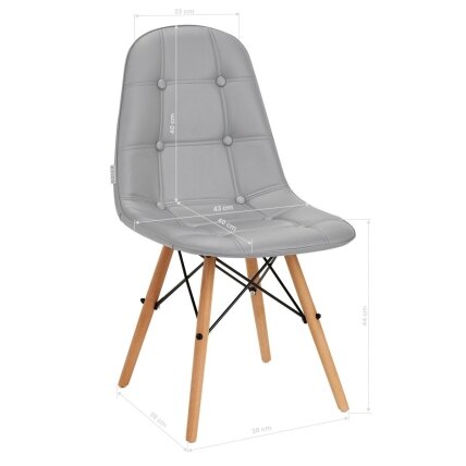 4Rico Scandinavian office and waiting room chair QS-185, gray color 7 4Rico Scandinavian office and waiting room chair QS-185, gray color 7