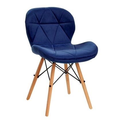4Rico Scandinavian office and waiting room chair QS-186, blue velvet 4Rico Scandinavian office and waiting room chair QS-186, blue velvet