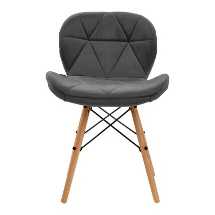 4Rico Scandinavian office and waiting room chair QS-186, gray velvet 2 4Rico Scandinavian office and waiting room chair QS-186, gray velvet 2