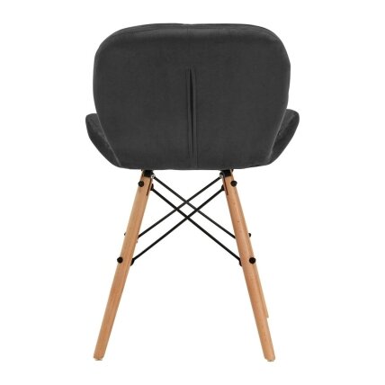 4Rico Scandinavian office and waiting room chair QS-186, gray velvet 3 4Rico Scandinavian office and waiting room chair QS-186, gray velvet 3