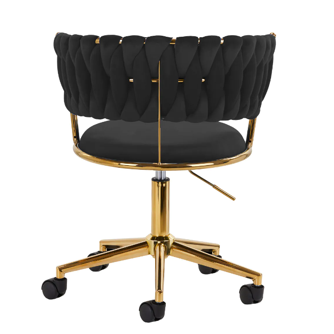 4Rico beauty salon chair with wheels QS-GW01G, black velvet 3 4Rico beauty salon chair with wheels QS-GW01G, black velvet 3