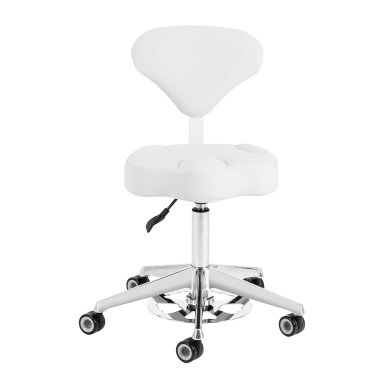 AZZURRO 156-F professional master chair for beauty salons, cool white color