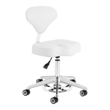 AZZURRO 156-F professional master chair for beauty salons, cool white color