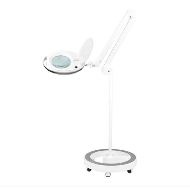 ELEGANTE RED LINE profesionali kosmetologinė LED lempa-lupa ELEGANTE 6027 60 SMD 5D, baltos spalvos (su stovu) ELEGANTE RED LINE profesionali kosmetologinė LED lempa-lupa ELEGANTE 6027 60 SMD 5D, baltos spalvos (su stovu)