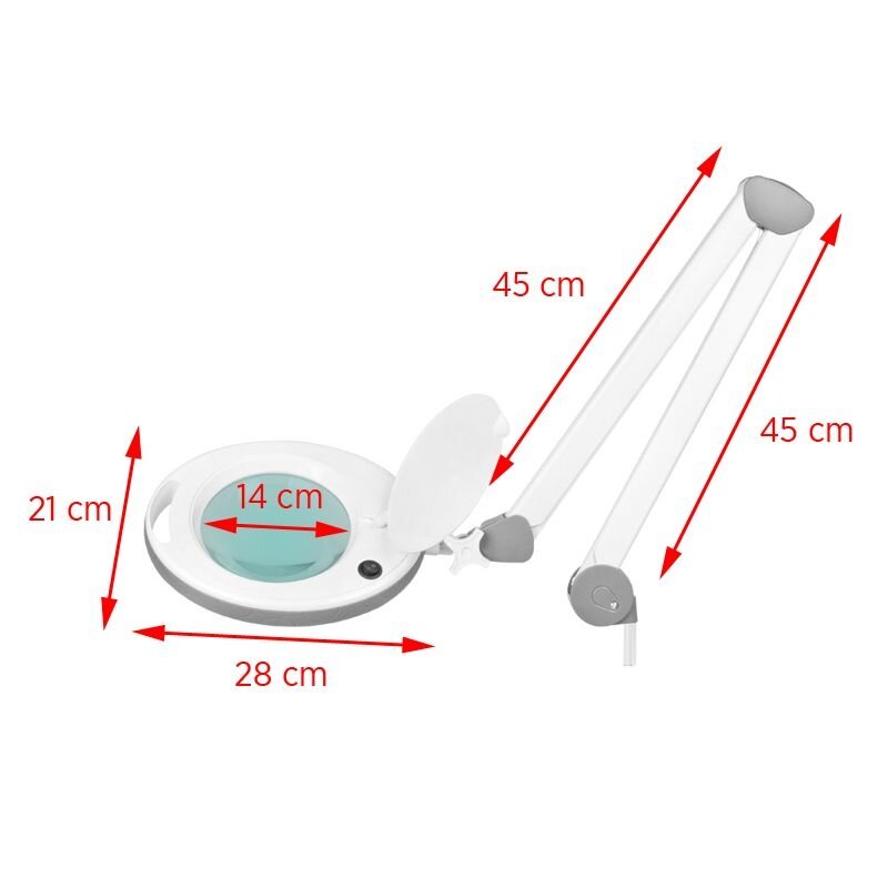 ELEGANTE REDLINE profesionali kosmetologinė LED lempa-lupa ELEGANTE 6014 60 SMD 5D (tvirtinama prie paviršių) 7 ELEGANTE REDLINE profesionali kosmetologinė LED lempa-lupa ELEGANTE 6014 60 SMD 5D (tvirtinama prie paviršių) 7