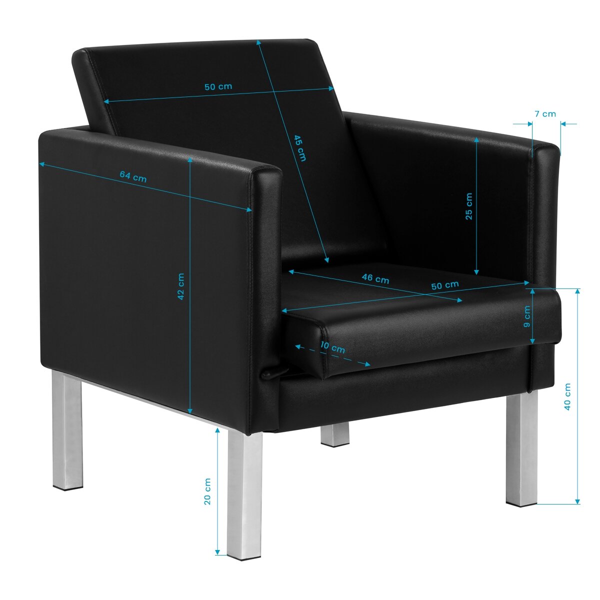 GABBIANO waiting chair BM18011, black 10 GABBIANO waiting chair BM18011, black 10