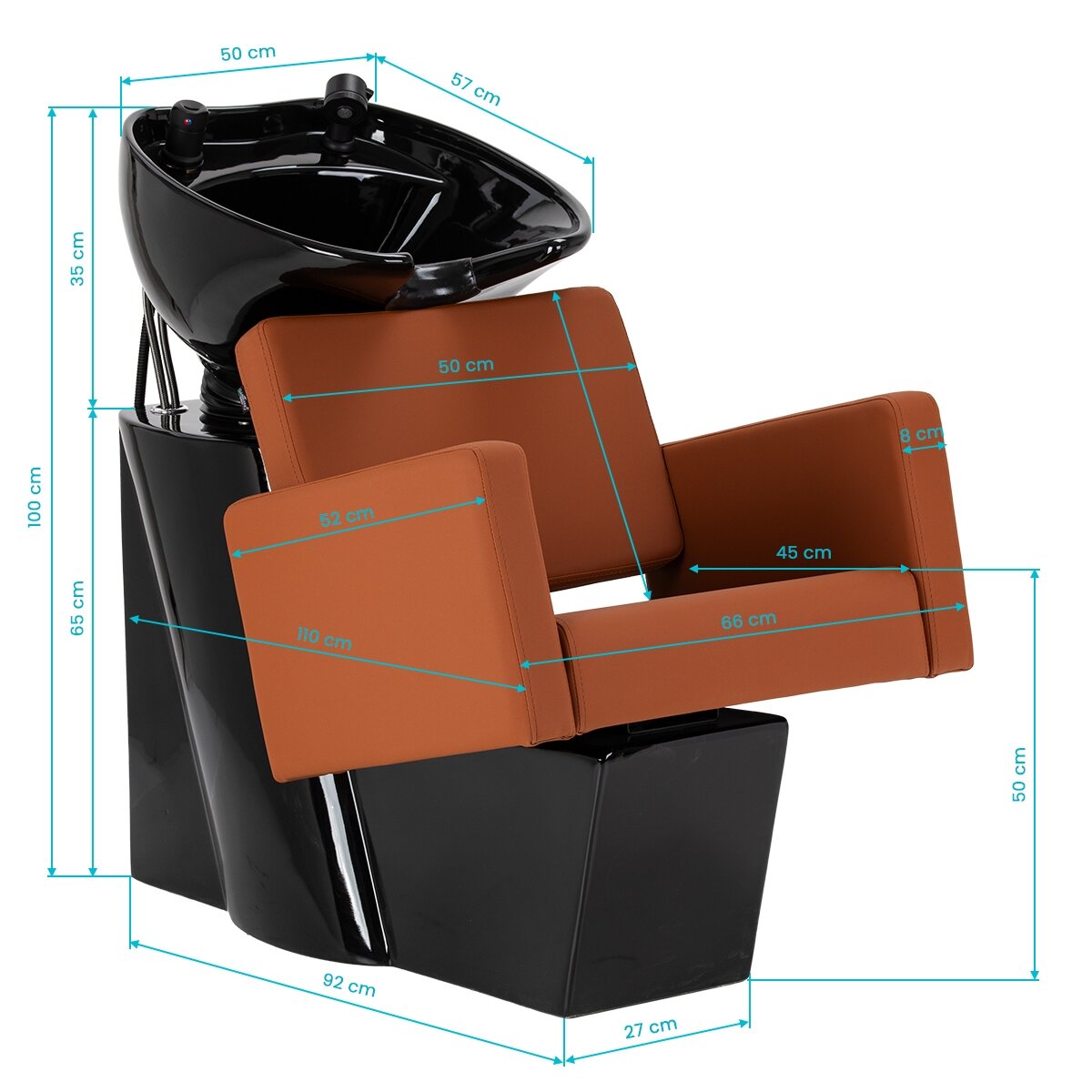GABBIANO professional hairdressing sink VITORIA, terracotta color 13 GABBIANO professional hairdressing sink VITORIA, terracotta color 13