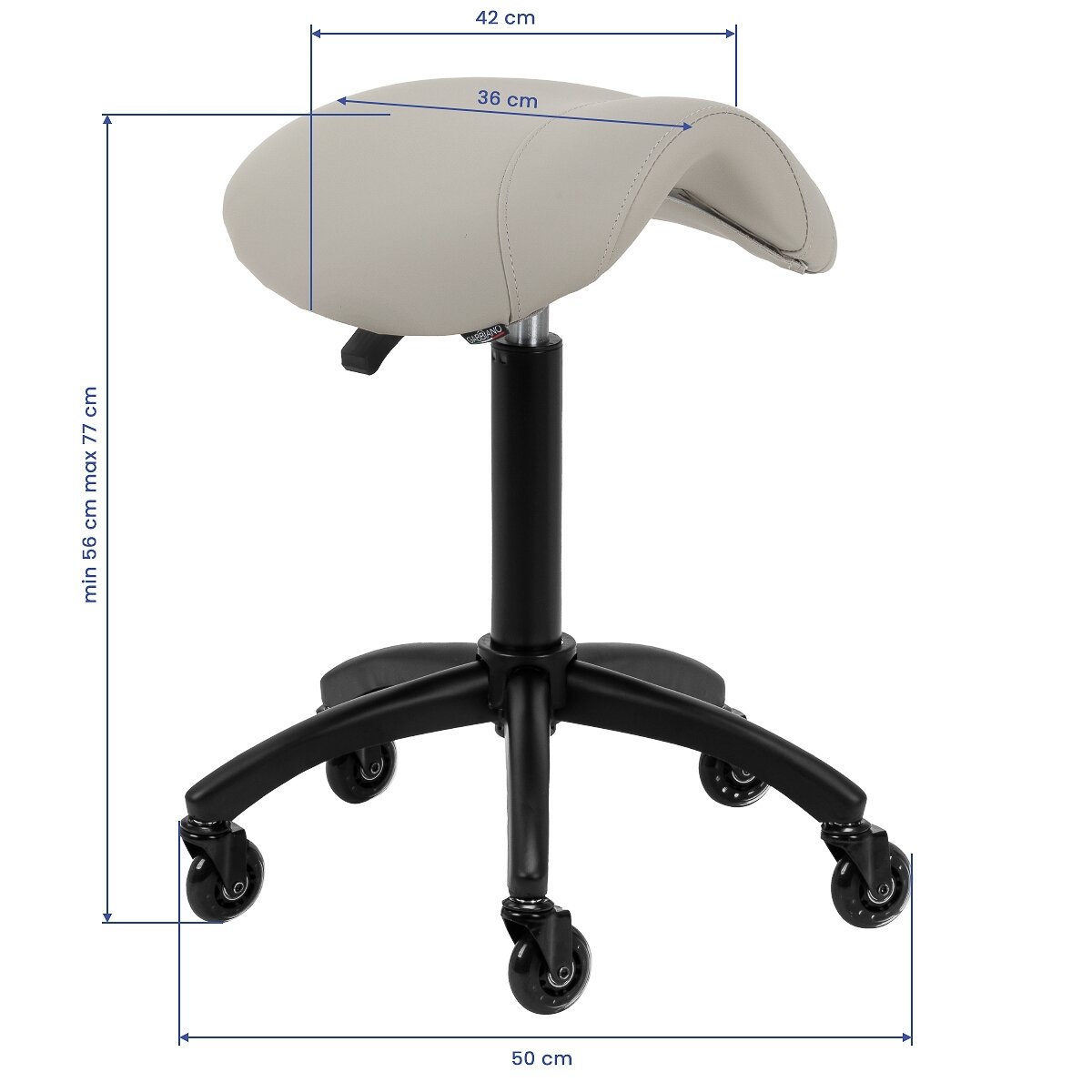 GABBIANO professional master chair - saddle for hairdressers and barbers D032, gray color 8