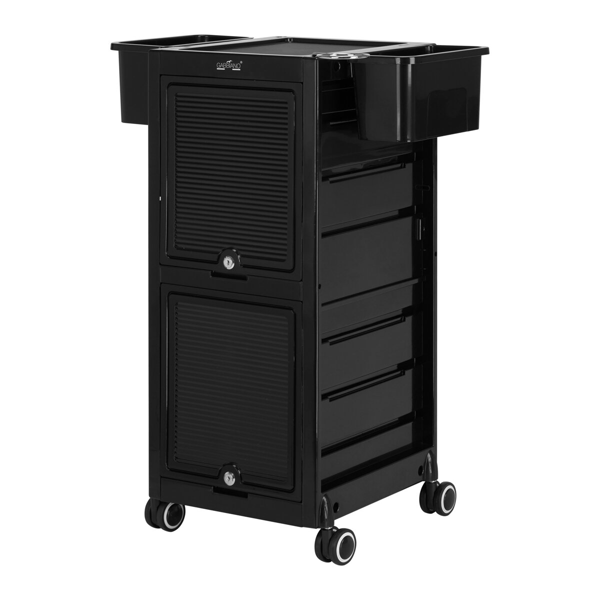 GABBIANO professional barber trolley 68C, black color GABBIANO professional barber trolley 68C, black color