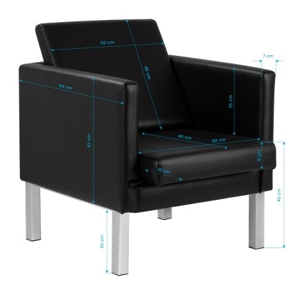 GABBIANO waiting chair BM18011, black 10