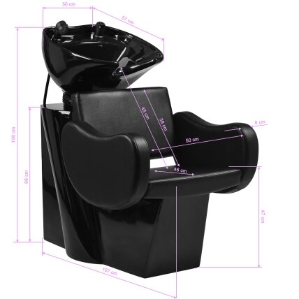 GABBIANO professional hairdressing and beauty salon sink SEWILLA, black 9 GABBIANO professional hairdressing and beauty salon sink SEWILLA, black 9