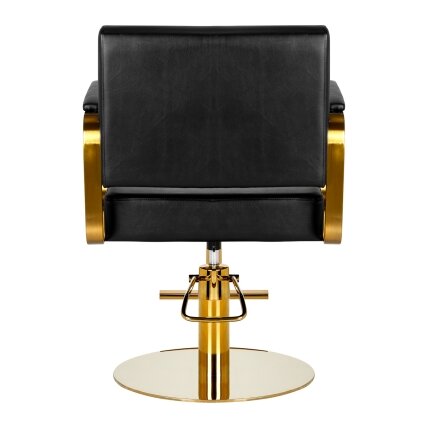 GABBIANO professional hairdressing chair GENUA, black and gold color 3