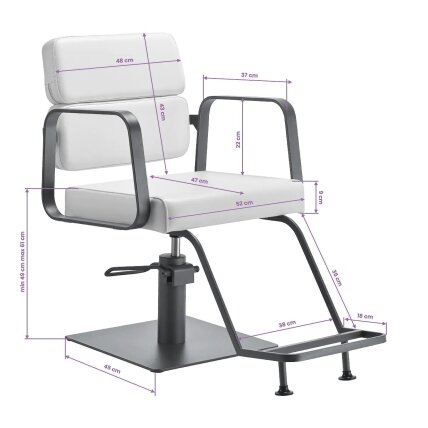 GABBIANO professional barber chair PORTO WHITE 8 GABBIANO professional barber chair PORTO WHITE 8