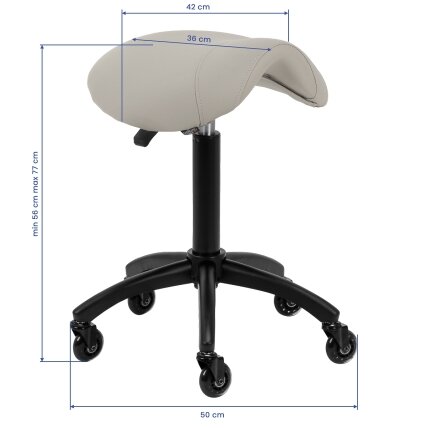 GABBIANO professional master chair - saddle for hairdressers and barbers D032, gray color 8