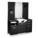 Gabbiano b085 kirpyklos konsolė su praustuvu, juodos spalvos Gabbiano b085 kirpyklos konsolė su praustuvu, juodos spalvos