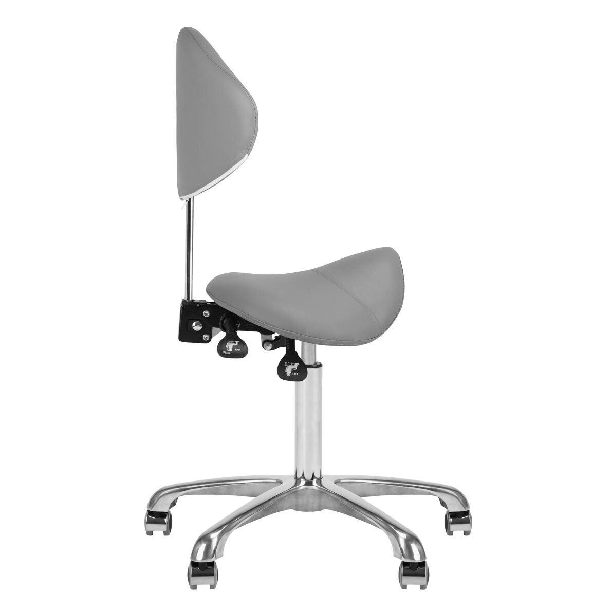 GIOVANNI CLASSIC 1004 professional master's chair-saddle for beauticians, grey color 7