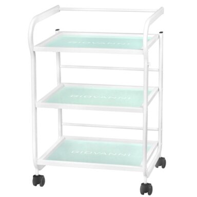 GIOVANNI CLASSIC TYP 1013 profesionalus kosmetologinis vežimėlis, baltos spalvos