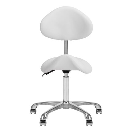 GIOVANNI CLASSIC 1004 profesionali meistro kėdė-balnas kosmetologams, baltos spalvos 7