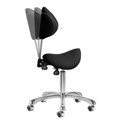 GIOVANNI CLASSIC 1004 professional master's chair-saddle for beauticians, black color 8