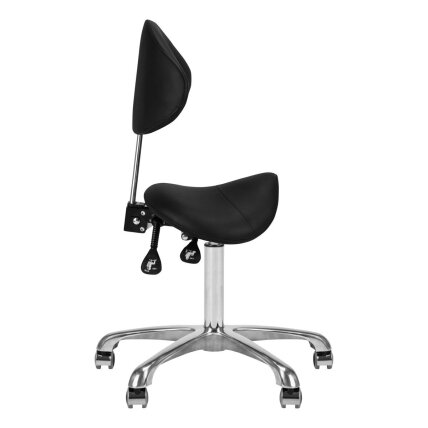 GIOVANNI CLASSIC 1004 professional master's chair-saddle for beauticians, black color 7