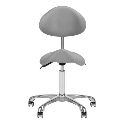 GIOVANNI CLASSIC 1004 professional master's chair-saddle for beauticians, grey color 1