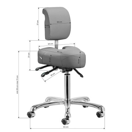GIOVANNI CLASSIC 1005 professional podiatry chair for beauticians and beauty salons, gray color 13 GIOVANNI CLASSIC 1005 professional podiatry chair for beauticians and beauty salons, gray color 13