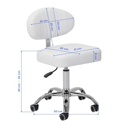 GIOVANNI professional master chair for beauty salons Y08, white 10 GIOVANNI professional master chair for beauty salons Y08, white 10