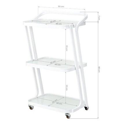 GIOVANNI professional cosmetology trolley H6701, white color 7 GIOVANNI professional cosmetology trolley H6701, white color 7