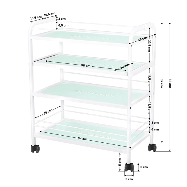 GIOVANNI CLASSIC TYP 1015 professional cosmetology trolley with pull-out shelf + lamp hole 5 GIOVANNI CLASSIC TYP 1015 professional cosmetology trolley with pull-out shelf + lamp hole 5