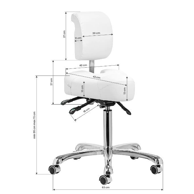 GIOVANNI CLASSIC 1005 profesionali podologinė meistro kėdė kosmetologams bei grožio salonams, baltos spalvos 13 GIOVANNI CLASSIC 1005 profesionali podologinė meistro kėdė kosmetologams bei grožio salonams, baltos spalvos 13