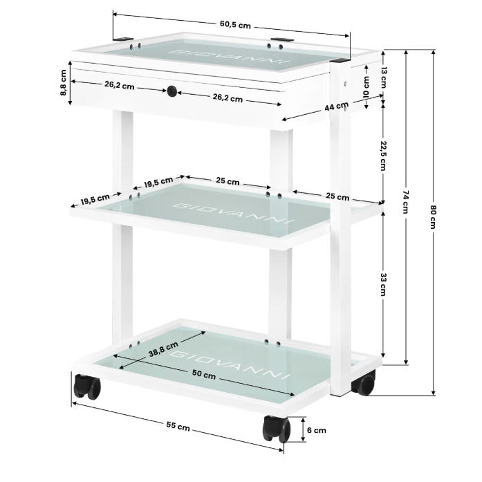 GIOVANNI CLASSIC 1040A professional cosmetic trolley 4