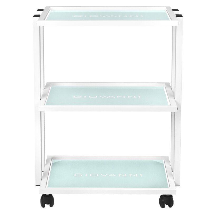 GIOVANNI CLASSIC TYP 1041 professional cosmetology trolley with a wide surface with a place for lamps and magnifiers GIOVANNI CLASSIC TYP 1041 professional cosmetology trolley with a wide surface with a place for lamps and magnifiers