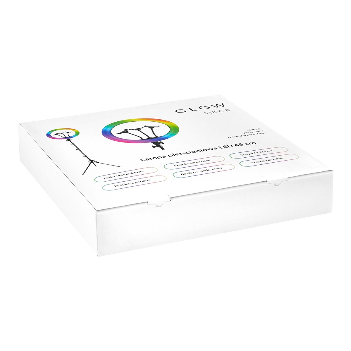 GLOW profesionali makiažo lempa RING 18" BSC su stovu 45W 11 GLOW profesionali makiažo lempa RING 18" BSC su stovu 45W 11