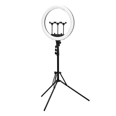 GLOW profesionali makiažo lempa RING 18" BSC su stovu 45W GLOW profesionali makiažo lempa RING 18" BSC su stovu 45W