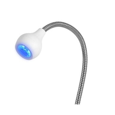 GLOW profesionali stalinė lempa manikiūro darbams LED SNAKE, baltos spalvos GLOW profesionali stalinė lempa manikiūro darbams LED SNAKE, baltos spalvos