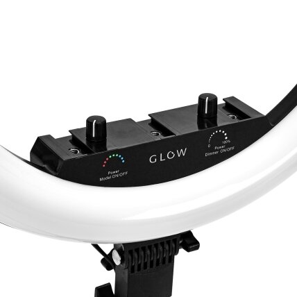 GLOW profesionali makiažo lempa RING 18" BSC su stovu 45W 9 GLOW profesionali makiažo lempa RING 18" BSC su stovu 45W 9