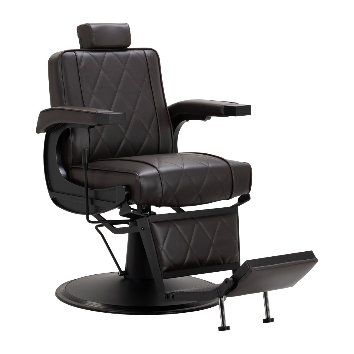 HAIR SYSTEM profesionali barberio kėdė kirpykloms ir grožio salonams BM88066B, rudos spalvos HAIR SYSTEM profesionali barberio kėdė kirpykloms ir grožio salonams BM88066B, rudos spalvos