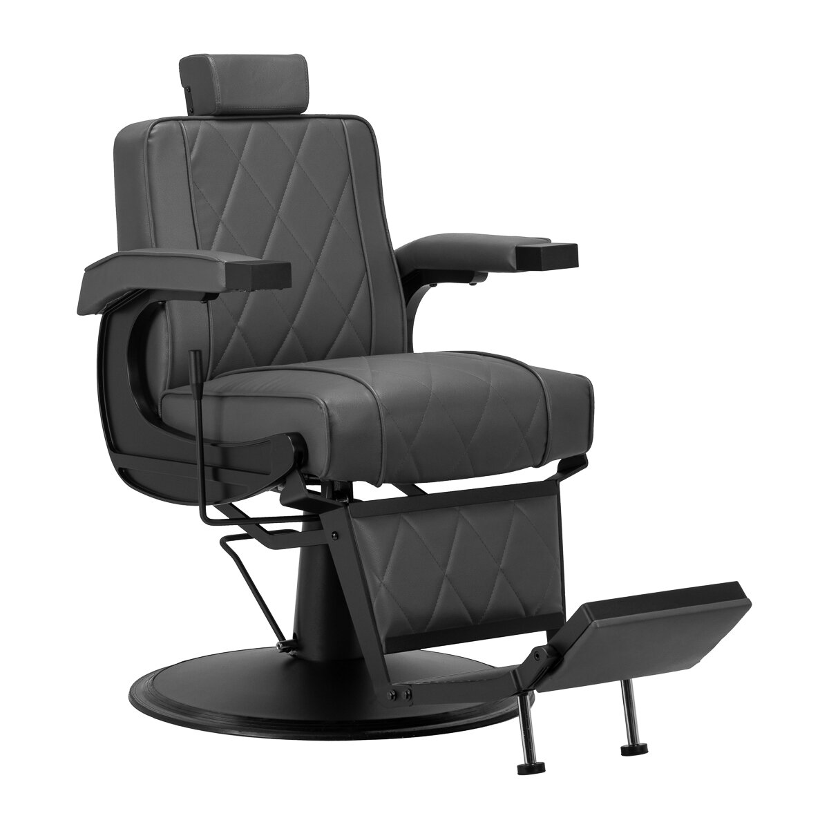 HAIR SYSTEM professional barber chair for hairdressing salons and beauty salons, gray HAIR SYSTEM professional barber chair for hairdressing salons and beauty salons, gray