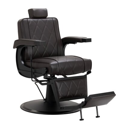 HAIR SYSTEM profesionali barberio kėdė kirpykloms ir grožio salonams BM88066B, rudos spalvos HAIR SYSTEM profesionali barberio kėdė kirpykloms ir grožio salonams BM88066B, rudos spalvos