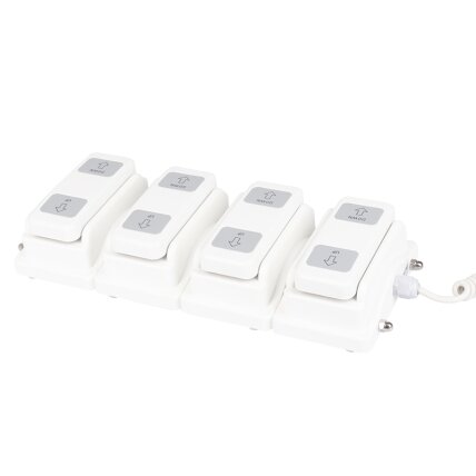 Foot pedal for electric bed, 4 motors, white color Foot pedal for electric bed, 4 motors, white color