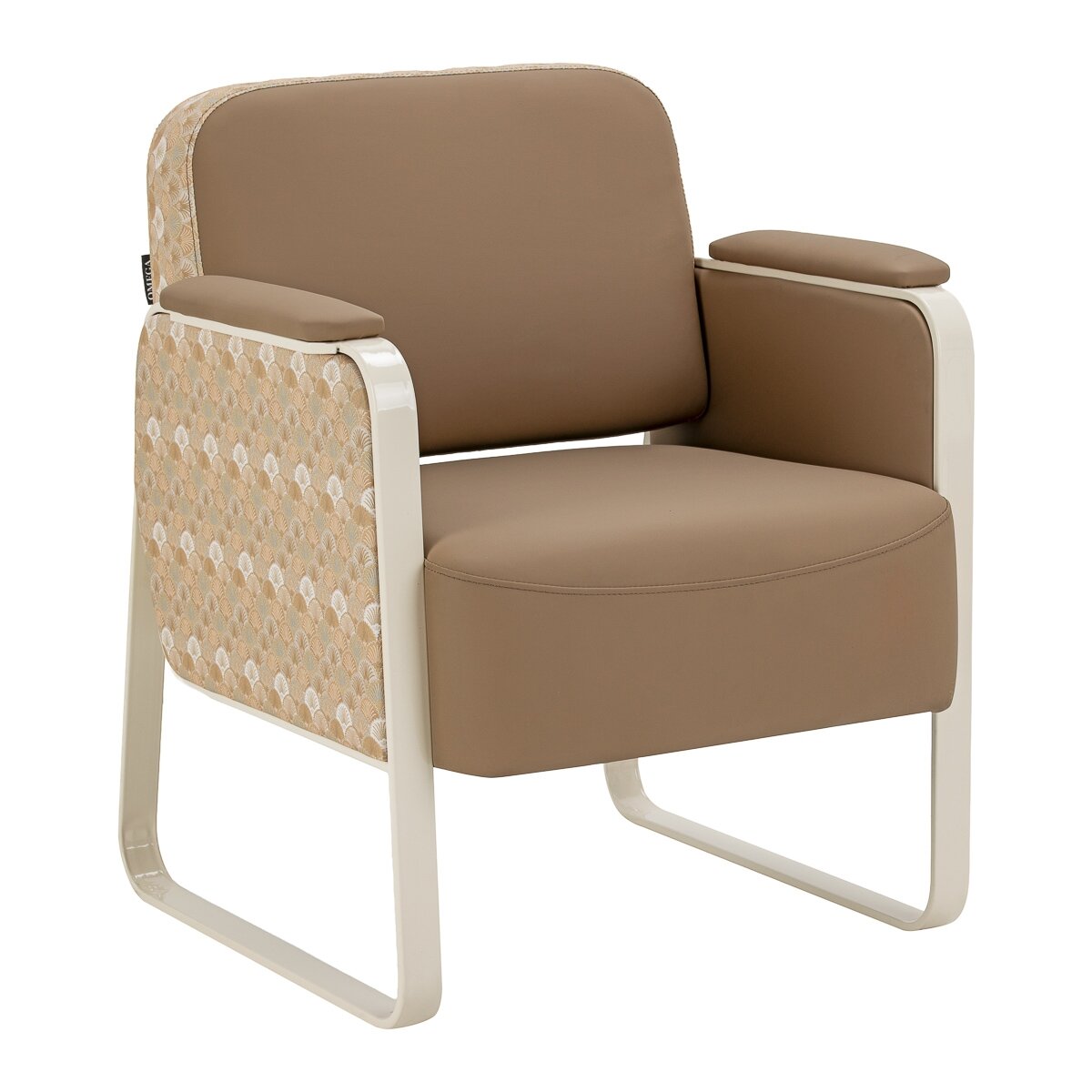 Waiting chair OMEGA GRANDEUR, light brown Waiting chair OMEGA GRANDEUR, light brown