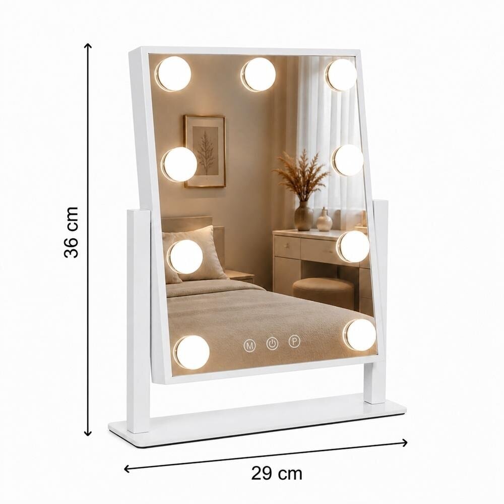 Standing makeup mirror LED HOLLYWOOD 29x36cm 1 Standing makeup mirror LED HOLLYWOOD 29x36cm 1