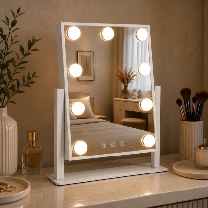Standing makeup mirror LED HOLLYWOOD 29x36cm 2