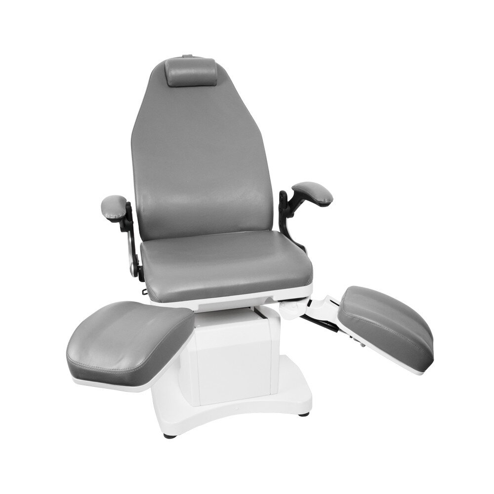 Professional electric podiatric chair - bed-lounger for pedicure procedures AZZURRO 709A (3 motors), gray color 2 Professional electric podiatric chair - bed-lounger for pedicure procedures AZZURRO 709A (3 motors), gray color 2