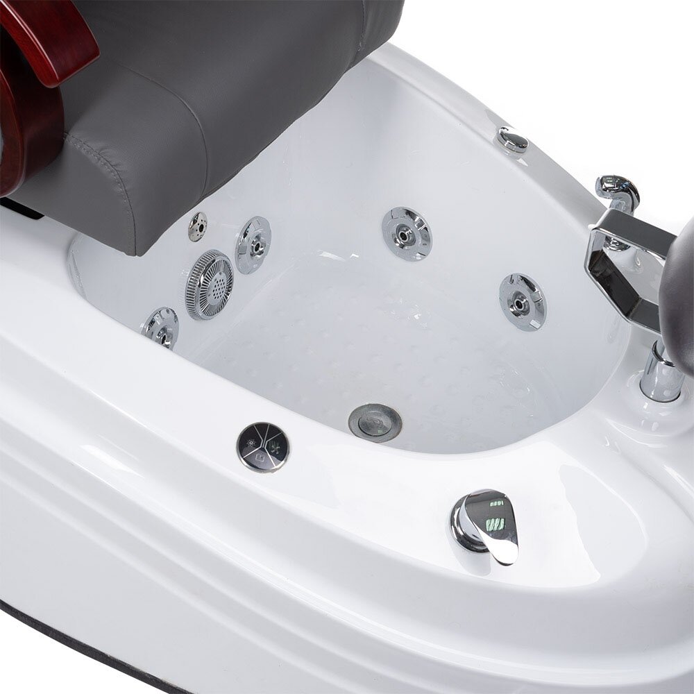 Professional electric podiatry chair for pedicure procedures with massage function BR-2307, grey color 2 Professional electric podiatry chair for pedicure procedures with massage function BR-2307, grey color 2