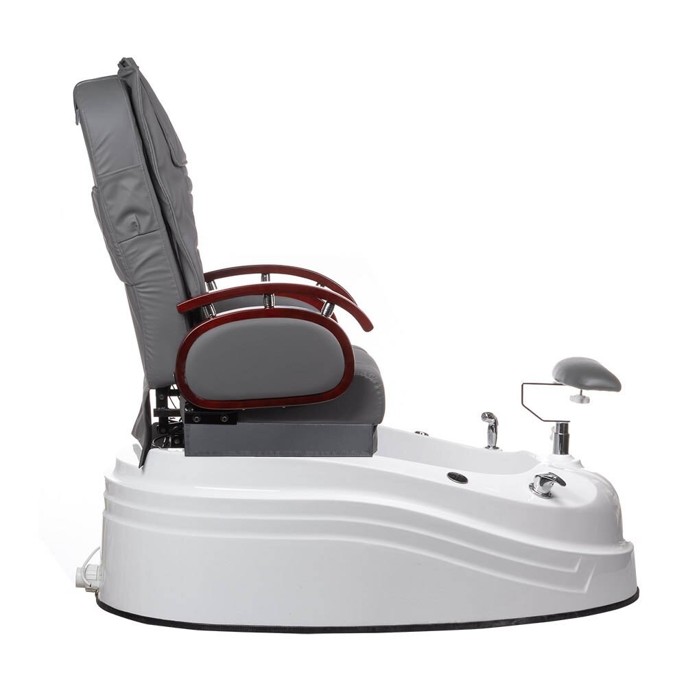 Professional electric podiatry chair for pedicure procedures with massage function BR-2307, grey color 4